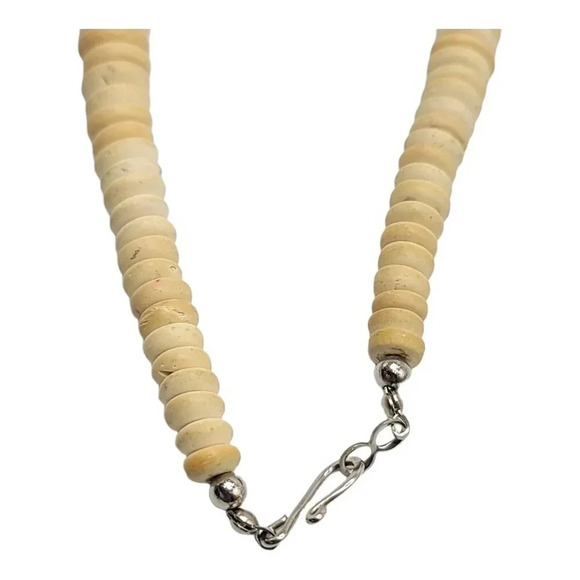 Bohemian Wooden Graduated Bead Hook And Eye Adjustable Necklace Vintage - Picture 4 of 4